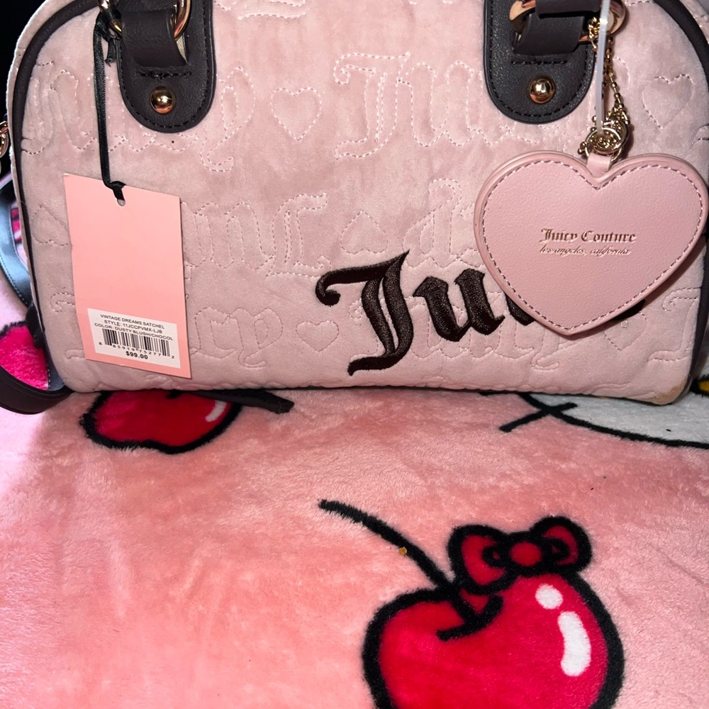 Juicy Couture Light Pink Satchel with Heart Charm